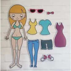 Brinquedo boneca imãs - brinquedo infantil menina (o) - Manta Magnética - brinquedos educacionais