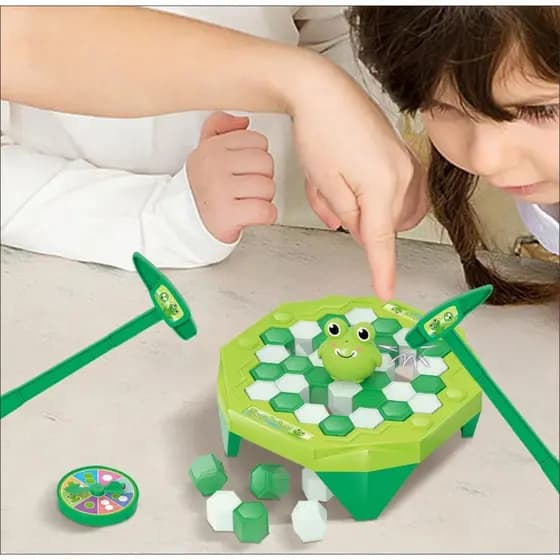 Jogo Mini Quebra Gelo Sapinho Lago Brinquedo Criança Infantil - brinquedos educacionais - menino (a)