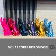 Suporte para Controle PS4 PS5 XBOX com Design Geométrico de Cristais – Impressão Gamer - NOVAS CORES