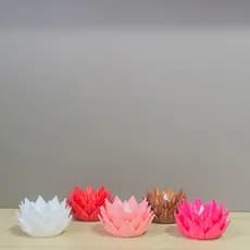 Castiçal Flor de Lótus 3D pequena para Vela Artificial LED – Decoração Elegante e Criativa