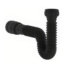 Sifão Sanfonado Flexível Preto Black Pia Banheiro Cozinha