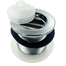 Válvula Abs Tanque Acabamento Cromado Ralo Para Lavanderia 1.1/4"