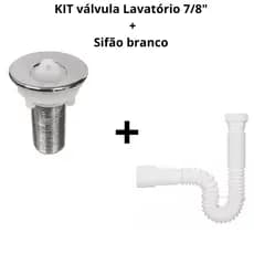 KIT Sifão +  Valvula '7/8 - BRANCO