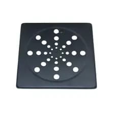 Ralo quadrado abre e fecha 10x10 PRETO tampa grelha ABS para banheiro