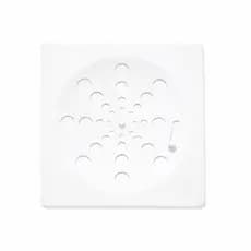 Ralo quadrado abre e fecha 10x10 BRANCO tampa grade ABS para banheiro