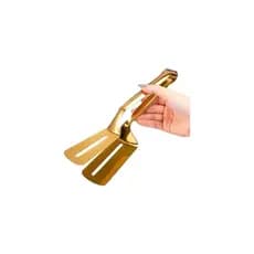 espátula multifuncional para bife, pinça de bife em aço inoxidável banhado a ouro de alta qualidade -grelhar e cozinhar