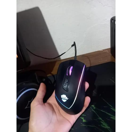 Mouse Gamer Ninja Gamer Tron RGB USB - Funcionando Perfeitamente - Leia a Descrição