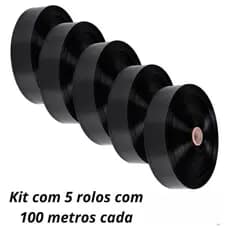 Kit Mangueira Irrigação Perfurada Santeno 1 Gramado Jardim Horta Com 500m (5 rolos com 100 metros cada)