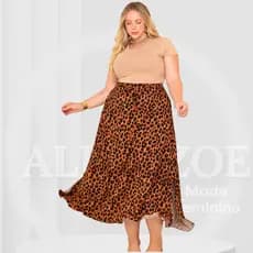 Saia Longa Feminina Viscolinho Moda Evangélica Casual elegante Inverno Cintura Alta Com Bolso e Fenda Lateral