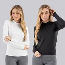 KIT 2 Blusa Térmica Feminina Segunda Pele Inverno Frio