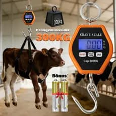 Balança Digital Gancho 300kg Suspensa Pesca Mala Bag Bagagem Industrial Crane Scale