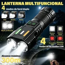 Lanterna Tática LED Recarregável USB-C 3000LM X900 P90 Militar IPX6 Magnética COB