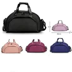 Bolsa Mochila Academia Lisa Bagagem Viagem Rosa Acambamento dos ferragens Desenho do tecido Liso