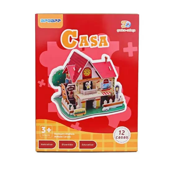 Quebra-cabeça 3D de Papel para Montar Um Jogo de Montagem Criativo e Educativo Infantil