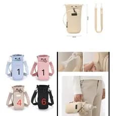 Bolsa Transversal Porta Garrafinha de Água Ideal Para Passeios Ao Ar Livre Academia E Faculdade