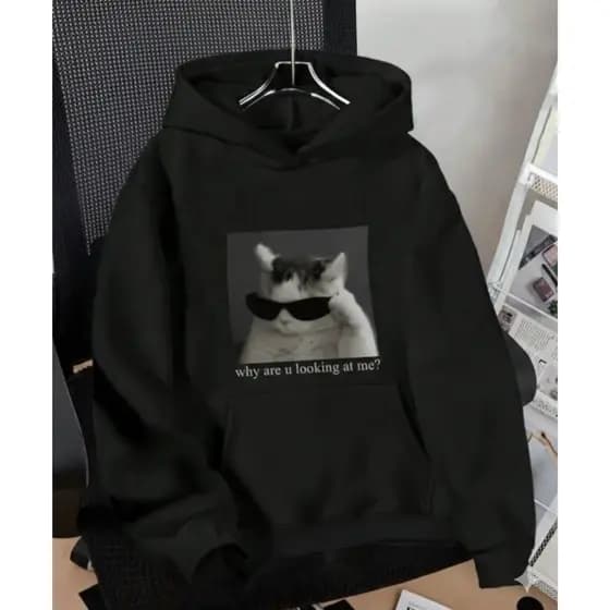 Moletom Unissex Gato Meme Premium - Conforto e Estilo em Um Só!