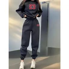 Conjunto Feminino Inverno Calça e Blusa Moletom Estampa 23 Promoção