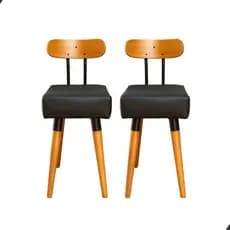 2un Banqueta Baixa Banco Cozinha Encosto Ergonomico Pé Palito Bancos Ilhas Bancadas Madeira