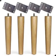 Kit 4 Pés Palitos Madeira Para Moveis Poltrona Mesa De Centro de 30 cm