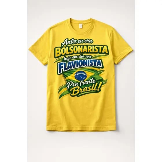 Camiseta Flavio Bolsonaro "Flavionista" Várias Cores Política Direita 100% Algodão