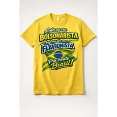 Camiseta Flavio Bolsonaro "Flavionista" Várias Cores Política Direita 100% Algodão