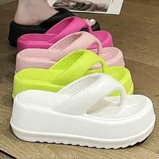 Novo Flip-Flops de Calcanhar de Calcanhar de Verão 7CM de espessura com cunha 819
