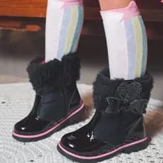 Bota Feminina Infantil Bota Tratorada Feminina Botinha Macia Pelinho