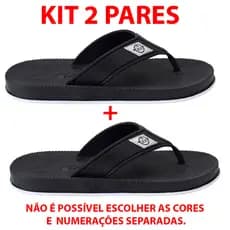 Kit 2 Chinelo Masculino Barato - Chinela Masculina Chinelo Masculino Antiderrapante Preto