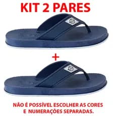 Kit 2 Chinelo Masculino Barato - Chinela Masculina Chinelo Masculino Antiderrapante Marinho