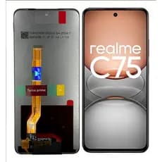 Tela Frontal Display Lcd Touch Para Realme C75 Rmx3941 Preto Sem Aro