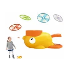 Lançador de Disco Voador de Pato - Brinquedo Interativo ao Ar Livre para Crianças, Diversão e Desenvolvimento Motor