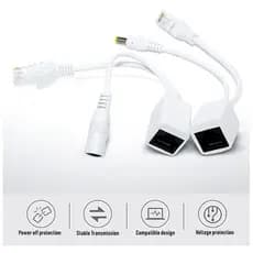 Kit 10 Adaptador PoE Passivo - Kit Adaptador Injetor + Separador - Branco - ChipSce 018-0156