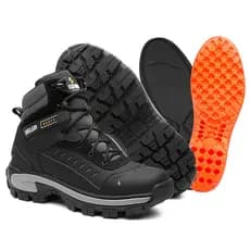 Bota Atacama Shelga Coturno Masculina Couro Nobre Preto