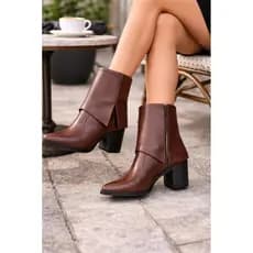 Bota Capa Feminina Montaria Cano Médio Salto Baixo