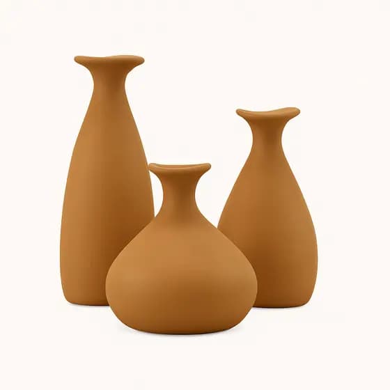 Trio Vaso Decorativo para Sala Quarto Estante Hack Decoração Cerâmica para Suculentas