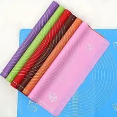 Tapete de Silicone Antiaderente 40x50 p/ Massa Confeitaria Forno Micro-ondas Lava-Louças Lavável