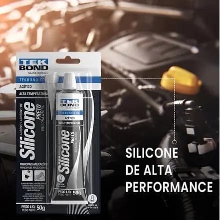 Silicone Acético Tekbond Preto 50g