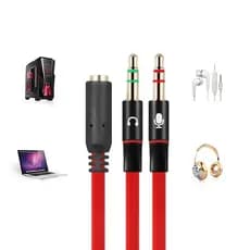 Adaptador Cabo De Áudio P3 Fêmea Para 2 P2 Macho PC - RE-CBO-01