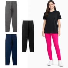 Kit Legging Suplex Lisa Infantil Juvenil Feminina – Calça Escolar Confortável Meia Estação do 1 ao 16 Sortida