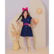 vestido jeans infantil menina tamanho 1 2 3 stitch roupa jeans infantil criança roupa menina bebê feminino roupas bebê