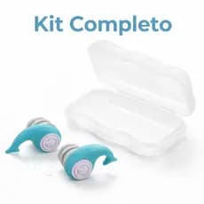 Protetor Auricular Silicone Impermeável Reutilizável Redução de Ruído e Água Para Dormir, Natação e Piscina