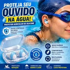 Protetor Auricular Silicone Dormir Anti Ruído Natação Piscina Reutilizável Confortável
