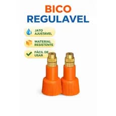 Bico De Plástico Com Metal  2 Jatos Regulável Direto E Névoa Encaixe Fácil Para Mangueira e Pulverizador