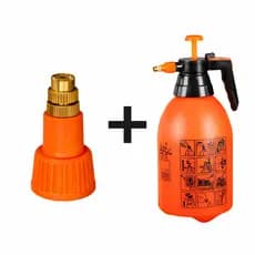Pulverizador Jardinagem com Bico Original + Bico Extra Ajustável para Mangueira Jato Direto e Névoa