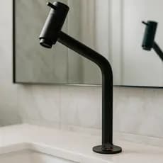 Torneira Link Luxo ABS Preta Alta para Banheiro Bancada Cuba Lavabo Lavatório Moderna -Link