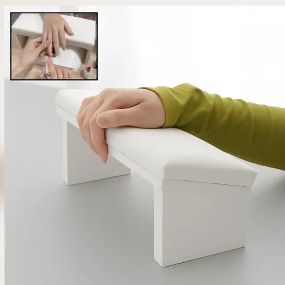 Apoio de Mão para Manicure Suporte para Punhos Estofados Conforto e Estabilidade