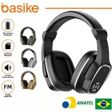 Basike Fone de Ouvido Sem Fio Bluetooth 5.3 jogo Alto Falante Headphone Cartão de memória inserível