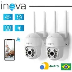 INOVA Câmera segurança Prova D'água sem fio 360 HD1080P IP66 APP YOOSEE visão notturna ICSEE
