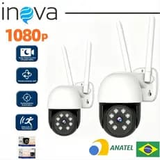 INOVA Câmera de segurança a Prova D'água sem fio gira 360° HD1080P IP66 APP YOOSEE Wi-fi Externa