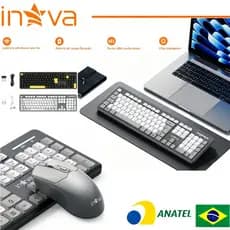 INOVA Wireless Keyboard and Mouse Kit 2.4ghz ABNT2 Nano Usb Receiver